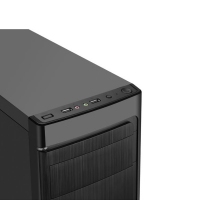 游戏风暴 商乐(黑)商务机箱 电脑台式主机箱 支持ATX主板商务办公 昆明电脑批发