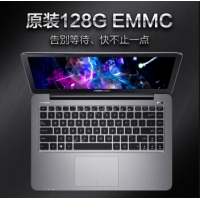 华硕（ASUS）E403NA轻薄便携学生本14英寸四核上网本商务办公笔记本电脑超薄手提电脑 金属灰 N4200/4G/128G固态 集显