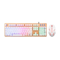 贵彩Q310金属面板加厚底板发光键盘高低真机械手感按键吃鸡键鼠