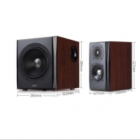 漫步者（EDIFIER） 漫步者电视音响 全木质立体声蓝牙4.0客厅内置功放音箱S201 