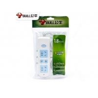 公牛牌插座插排短线学生宿舍家用4米长5米6米加长线接线板8插位2孔3洞电插板电源拖线板排插 1.8米