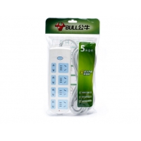 公牛插座排插板家用电源总控带线拖线板3/4/6插位多孔接线板 GN609(S)-6插位1.8米(直接使用)