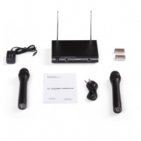 Edifier/漫步者 MW3600麦克风电脑K歌金属接收器无线话筒一拖二 黑色