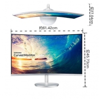 三星（SAMSUNG）27英寸 1800R曲面旗舰窄边框 HDMI/DP高清接口 电脑显示器 C27F591FDC（内置音箱）