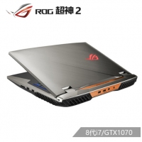 ROG 超神2 17.3英寸 144Hz 3ms防炫光雾面屏游戏笔记本电脑 超神2 8代i7/GTX1070 144Hz 3ms 72% 16G 256G