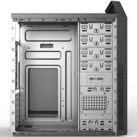 科迪亚家悦全新AT/ATX黑化五金游戏电脑台式手提机箱USB3.0 黑色