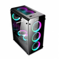 科迪亚 流星雨 玻璃台式机电脑机箱 全侧透钢化玻璃游戏机箱