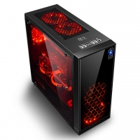 昆明金河田批发 金河田 峥嵘Z3 台式机电脑游戏水冷主机箱玻璃面板大侧透ATX机箱