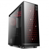 昆明金河田批发 金河田 峥嵘Z3 台式机电脑游戏水冷主机箱玻璃面板大侧透ATX机箱