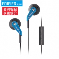 漫步者（EDIFIER） H185P手机耳机耳塞式入耳式耳麦通用重低音男女生电脑耳机跑步有线耳机 电光蓝