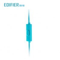 漫步者 H220P入耳式MP3耳机立体声音乐线控手机通讯耳机 湖蓝色