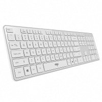 爱国者(aigo) V500贝母白键盘 无线键盘 静音键盘 105键PC麦拉面板笔记本电脑一体机全尺寸2.4G 贝母白