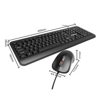 爱国者(aigo）AK1801 有线商务办公键盘鼠标套装 笔记本台式机键鼠套