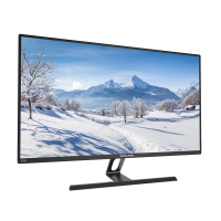 东星S325 32寸 黑色/平面/微边框显示器 T型底座 VGA+HDMI显示接口