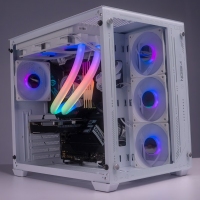 天极风12025无限空间ARGB-黑白台式无限镜静音12cm同步5V三针风扇 12025无限空间ARGB-白色