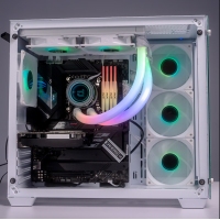 天极风12025无限空间ARGB-黑白台式无限镜静音12cm同步5V三针风扇 12025无限空间ARGB-白色