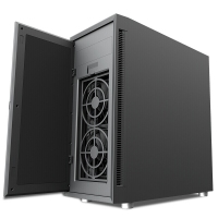爱国者（aigo） 黑曼巴标准版 黑色 台式机中塔机箱(支持ATX主板/宽体/标配3把无光风扇