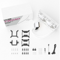 爱国者（aigo）冰魄YW240白色ARGB版 一体式CPU水冷散热器 支持1700/AM5