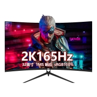 T3225QW 32寸2K 165HZ黑色曲面无边框V型底座