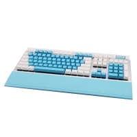 西部猎人 V100G 光轴（白+蓝）专业电竞游戏有线机械键盘 独家私模 带多媒体按键 宏定议编程 托盘 手机支架 RGB混光 云南键盘批发