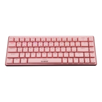 西部猎人 V400W 青轴（粉色） 68键三模超薄矮轴机械键盘 云南键盘批发