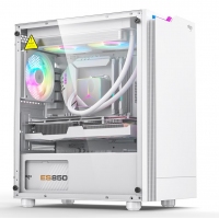 爱国者（aigo）V13 白色 台式电脑主机箱 支持MATX主板/玻璃侧透/240水冷/造型灯条