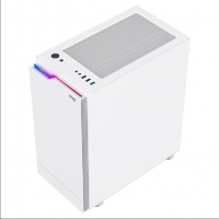 爱国者（aigo）V13 白色 台式电脑主机箱 支持MATX主板/玻璃侧透/240水冷/造型灯条