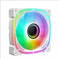 天极风 TJ-12025 12CM 凌镜III代（白色）机箱风扇 神光同步5V3针ARGB静音PWM温控调速控制器四代律动