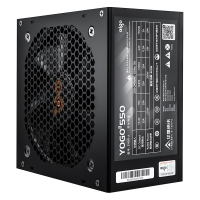 爱国者（aigo) YOGO550 直出线【额定400W】 黑色 电脑开关电源 品质电容/宽幅设计/不虚标