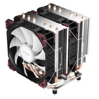 爱国者散热 冰锋600SS 黑色炫彩版 双塔镀镍（全平台-温控）电脑台式机CPU散热器