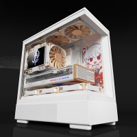 爱国者（aigo）星璨 小岚 白色 游戏电脑台式主机箱 垂直风道风冷/M-ATX主板/240水冷/270°海景房/4090显卡