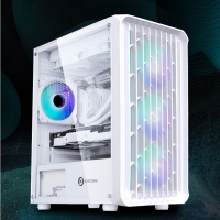 游戏风暴 旷野3 白色 台式电脑游戏侧透主机箱/支持M-ATX主板/240水冷