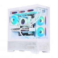 游戏风暴 星空PRO 白 ATX海景房机箱台式机 双面玻璃/无立柱/360水冷位/底部270°网孔散热