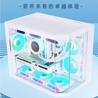 游戏风暴机箱 海岚（黑色）海景房 台式电脑游戏机箱/支持M-ATX主板/360水冷