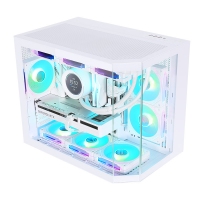 游戏风暴机箱 海岚（黑色）海景房 台式电脑游戏机箱/支持M-ATX主板/360水冷