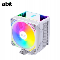 升技（abit）AB-900 ARGB版 白色 CPU风冷散热器 (4热管/ARGB光效/PWM风扇/119mm
