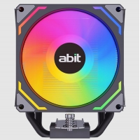 升技（abit）AB-900 ARGB版 黑色 CPU风冷散热器 (4热管/ARGB光效/PWM风扇/119mm