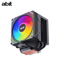 升技（abit）AB-900 ARGB版 黑色 CPU风冷散热器 (4热管/ARGB光效/PWM风扇/119mm