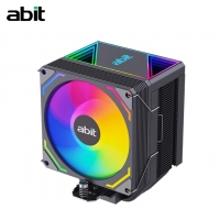 升技（abit）AB-900 ARGB版 黑色 CPU风冷散热器 (4热管/ARGB光效/PWM风扇/119mm