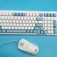 爱国心 GT-609 白+蓝 游戏键鼠套装