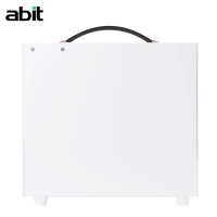 升技(abit) I7机箱 迷你时尚手提机箱 钢化玻璃侧板 皮质提手 I7机箱 雪山白