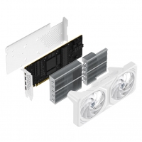 瀚铠（VASTARMOR）AMD Radeon RX 7700 XT 白色合金 12GB OC GDDR6 双风扇电竞游戏显卡