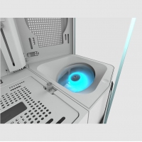 骨伽 星舰FV270 白色 游戏电脑台式主机箱 支持360水冷 旋转台/ATX主板/四面快拆/270°海景房