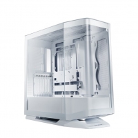 骨伽 星舰FV270 白色 游戏电脑台式主机箱 支持360水冷 旋转台/ATX主板/四面快拆/270°海景房