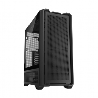 骨伽 乘风MX600 黑色 全塔台式玻璃侧透机箱 支持E-ATX主板竖装显卡360水冷/网孔面板