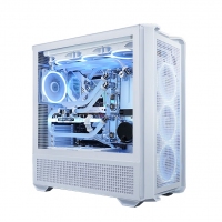 骨伽 乘风MX600 白色 全塔台式玻璃侧透机箱 支持E-ATX主板竖装显卡360水冷/网孔面板