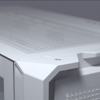 骨伽 乘风MX600 白色 全塔台式玻璃侧透机箱 支持E-ATX主板竖装显卡360水冷/网孔面板