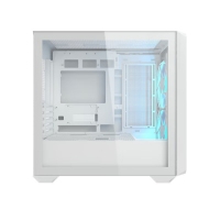 骨伽 乘风MX600 mini 白色 台式玻璃侧透机箱 支持MATX主板360水冷/网孔面板