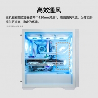 骨伽 影武者X5 PRO 白色 台式电竞游戏机箱 支持E-ATX主板竖装显卡360水冷