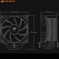 骨伽 风擎PRO 黑色塔式CPU散热器（炫彩流光灯效/热管/PWM风扇/多平台/附硅脂） 